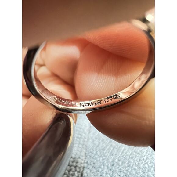 Marvel Stu RockLove Ms. Lightning Bolt Stacker Rings Size 6 925 Sterling Silver - Picture 4 of 10